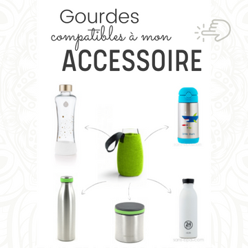 compatibilité gourde avec accessoire bouchon remplacement sans bpa plastique
